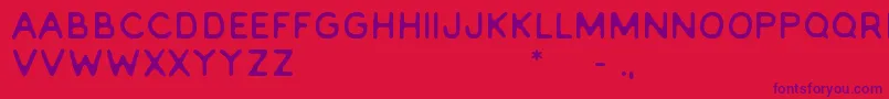 Everlong2.0 Font – Purple Fonts on Red Background