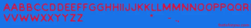 Everlong2.0 Font – Red Fonts on Blue Background