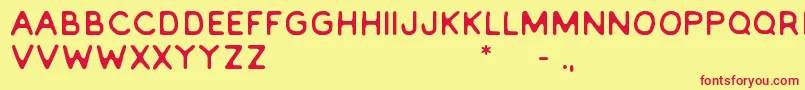 Everlong2.0 Font – Red Fonts on Yellow Background