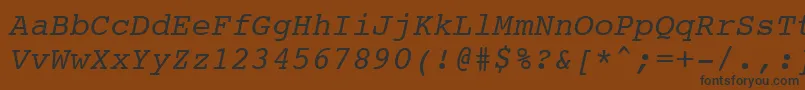 fuente Courier10PitchItalicBt – Fuentes Negras Sobre Fondo Marrón