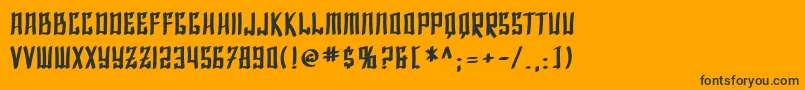 Шрифт SfShaiFontaiBold – чёрные шрифты на оранжевом фоне
