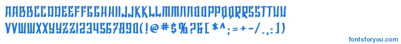 SfShaiFontaiBold-Schriftart – Blaue Schriften auf weißem Hintergrund