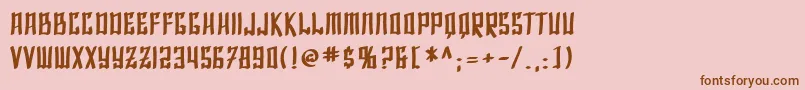 SfShaiFontaiBold-Schriftart – Braune Schriften auf rosa Hintergrund