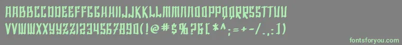 SfShaiFontaiBold-Schriftart – Grüne Schriften auf grauem Hintergrund