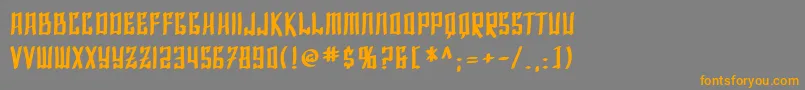 SfShaiFontaiBold Font – Orange Fonts on Gray Background