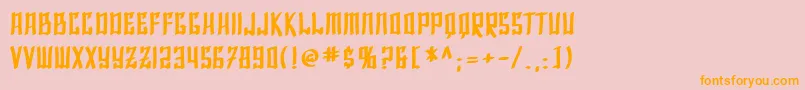 SfShaiFontaiBold-Schriftart – Orangefarbene Schriften auf rosa Hintergrund