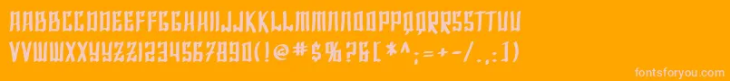 SfShaiFontaiBold Font – Pink Fonts on Orange Background