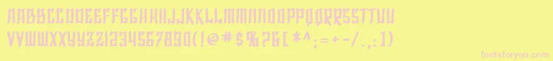 SfShaiFontaiBold Font – Pink Fonts on Yellow Background