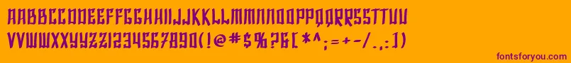 SfShaiFontaiBold Font – Purple Fonts on Orange Background