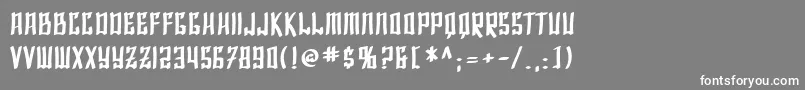 SfShaiFontaiBold-Schriftart – Weiße Schriften auf grauem Hintergrund