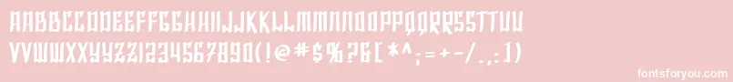 SfShaiFontaiBold-Schriftart – Weiße Schriften auf rosa Hintergrund