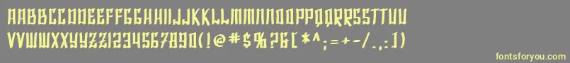 Шрифт SfShaiFontaiBold – жёлтые шрифты на сером фоне