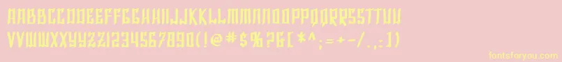 SfShaiFontaiBold Font – Yellow Fonts on Pink Background