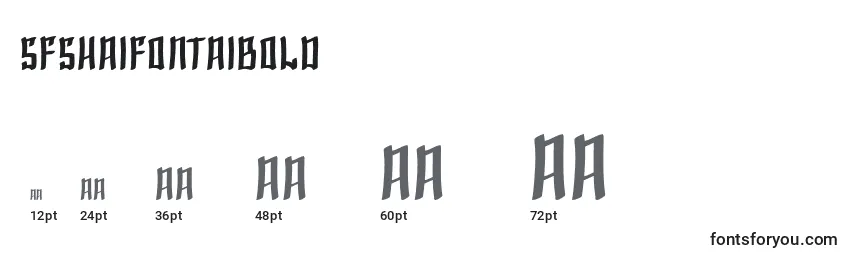 SfShaiFontaiBold Font Sizes