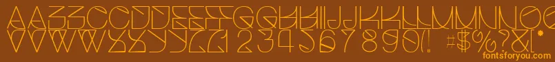 Helveticastrugglelight Font – Orange Fonts on Brown Background