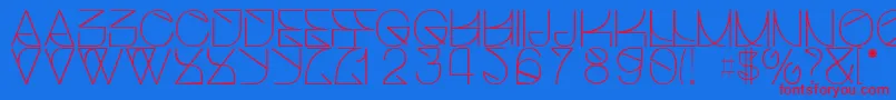 Helveticastrugglelight Font – Red Fonts on Blue Background