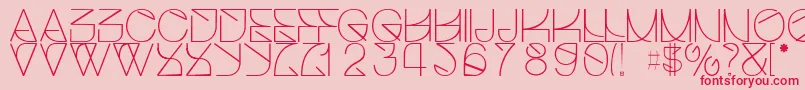 Helveticastrugglelight Font – Red Fonts on Pink Background