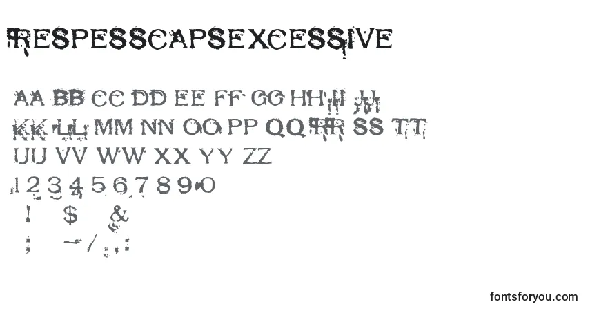 Schriftart RespessCapsExcessive – Alphabet, Zahlen, spezielle Symbole