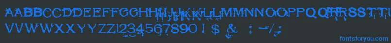 RespessCapsExcessive Font – Blue Fonts on Black Background