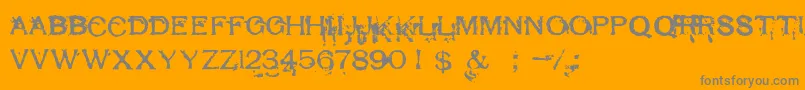 RespessCapsExcessive Font – Gray Fonts on Orange Background