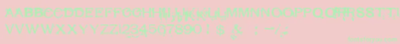 RespessCapsExcessive Font – Green Fonts on Pink Background
