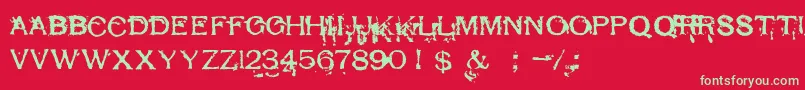 RespessCapsExcessive Font – Green Fonts on Red Background