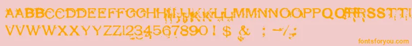 RespessCapsExcessive Font – Orange Fonts on Pink Background