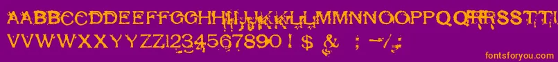RespessCapsExcessive Font – Orange Fonts on Purple Background