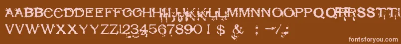 RespessCapsExcessive Font – Pink Fonts on Brown Background