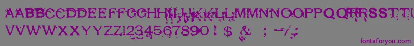 RespessCapsExcessive-Schriftart – Violette Schriften auf grauem Hintergrund