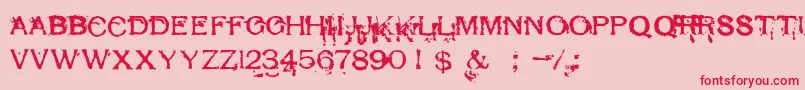 RespessCapsExcessive Font – Red Fonts on Pink Background