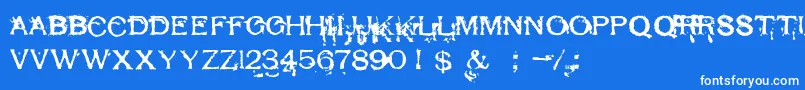 RespessCapsExcessive Font – White Fonts on Blue Background