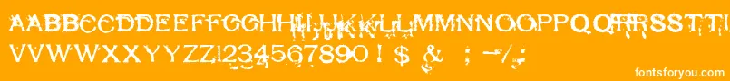 RespessCapsExcessive Font – White Fonts on Orange Background