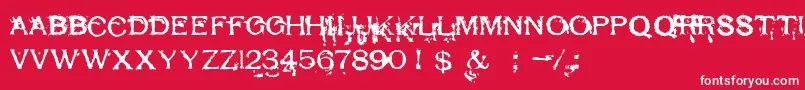 フォントRespessCapsExcessive – 赤い背景に白い文字