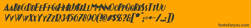 ChapleauBoldItalic Font – Black Fonts on Orange Background