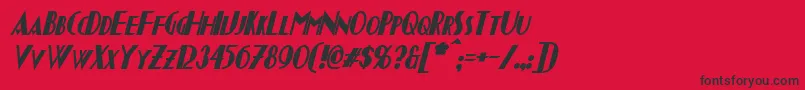 ChapleauBoldItalic Font – Black Fonts on Red Background