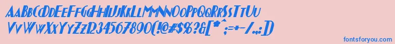 ChapleauBoldItalic Font – Blue Fonts on Pink Background