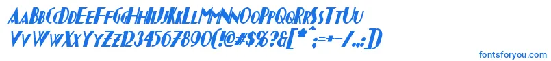 ChapleauBoldItalic Font – Blue Fonts on White Background