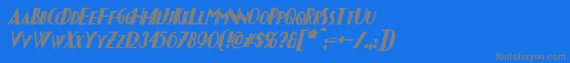 ChapleauBoldItalic Font – Gray Fonts on Blue Background