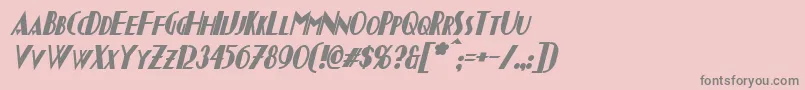 ChapleauBoldItalic Font – Gray Fonts on Pink Background