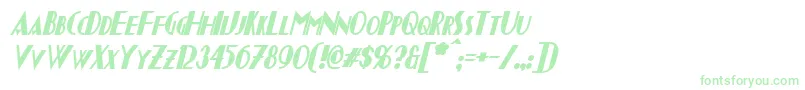 ChapleauBoldItalic Font – Green Fonts on White Background