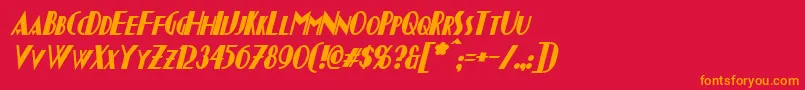 ChapleauBoldItalic Font – Orange Fonts on Red Background