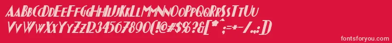 ChapleauBoldItalic Font – Pink Fonts on Red Background