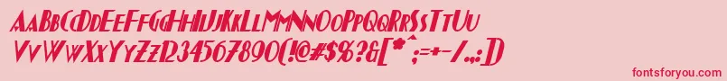 ChapleauBoldItalic Font – Red Fonts on Pink Background