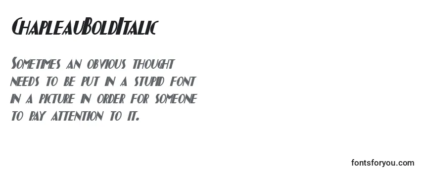 ChapleauBoldItalic Font