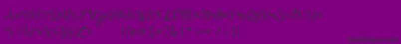LazyDogFree-Schriftart – Schwarze Schriften auf violettem Hintergrund
