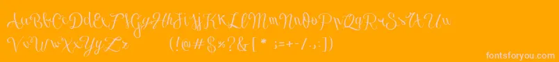 LazyDogFree Font – Pink Fonts on Orange Background