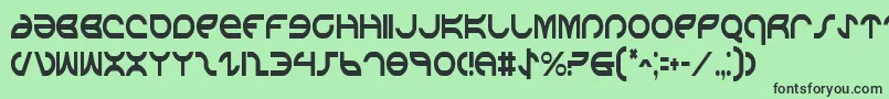 フォントAetherfoxCondensed – 緑の背景に黒い文字