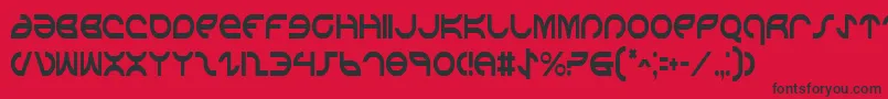 フォントAetherfoxCondensed – 赤い背景に黒い文字