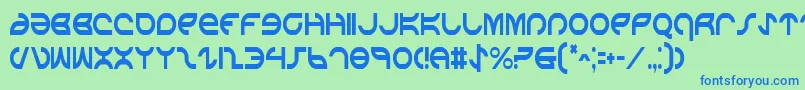 フォントAetherfoxCondensed – 青い文字は緑の背景です。